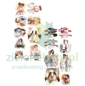 Papier 15x30 Alchemy Of Art Beautiful Memories dodatki do wycinania ślub
