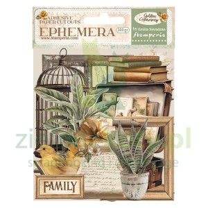 Dodatki papierowe die-cuts Stamperia Ephemera  Golden Harmony samoprzylepne