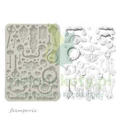 Forma foremka silikonowa Stamperia A5 Golden Harmony keys handles and locks uchwyty i zamki