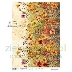Papier ryżowy decoupage AB Studio Carte Italiano A4 łąka
