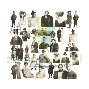 Zestaw dodatków Die Cuts AB Studio Vintage Paper Dolls 28szt x