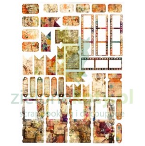 Zestaw dodatków Die Cuts AALL & Create Nostalgic Brown 41szt klisza foto