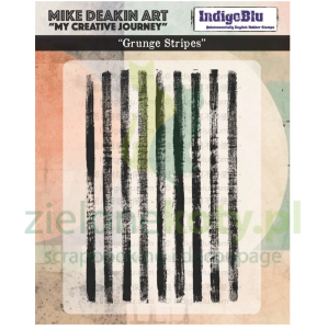 Stempel IndigoBlu Grunge Stripes paski pionowe tło x