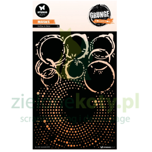 Szablon maska Studio Light Grunge Collection Background Papers koła, kręgi kleksy
