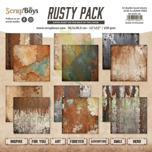 Zestaw papierów 30x30 ScrapBoys Rusty Pack