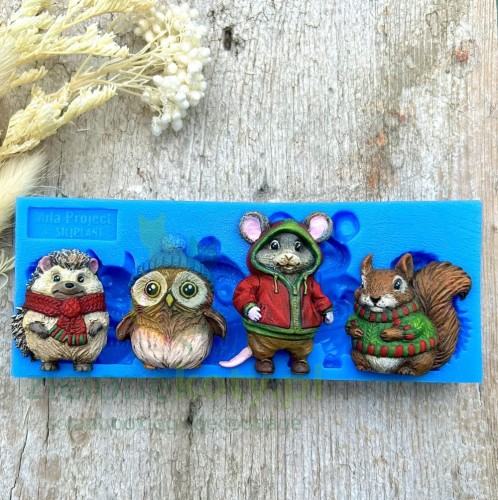 Forma silikonowa Zwierzątka w ubrankach 1.jpg