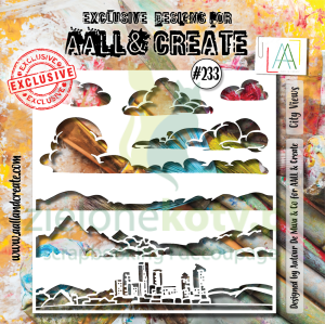 Szablon maska AAll & Create 15x15cm City Views chmury, miasto