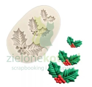 Forma foremka silikonowa Pentart święta ostrokrzew listki