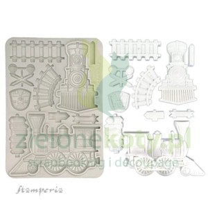 Forma foremka silikonowa Stamperia A5 Art Of Travelling pociąg