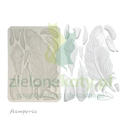 Forma foremka silikonowa Stamperia A5 Masquerade Feathers pióro x