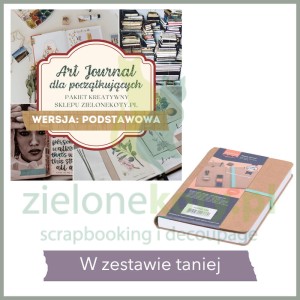 Zestaw Art Journal dla początkujących - notes +  pakiet podstawowy z tutorialem