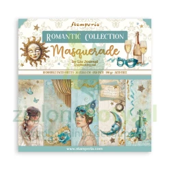 Zestaw papierów 20x20 Stamperia Masquerade