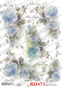 Papier ryżowy decoupage Asket A4 miękki kwiaty róże