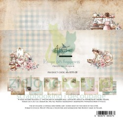Zestaw papierów 20x20 Alchemy Of Art Recipe for happiness
