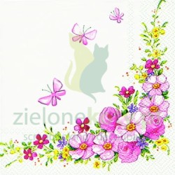 Serwetka 25x25cm kwiaty (111350)