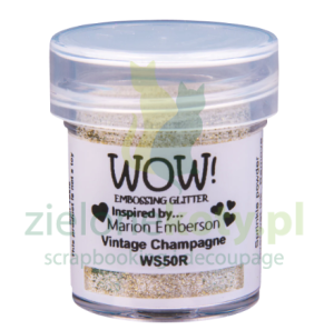 Puder do embossingu Wow! Vintage Champagne kryjący brokatowy złoty