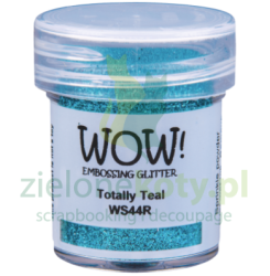Puder do embossingu Wow! Totally Teal marmurkowy brokatowy niebieski