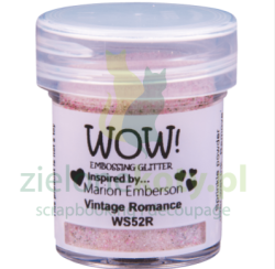 Puder do embossingu Wow! Vintage Romance kryjący brokatowy różowy