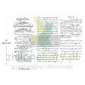 Transfer Prima Decor 45x30cm Vintage Script Mastery napisy