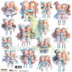 Naklejki papierowe ScrapLove Best Friends 1 przyjaciółki