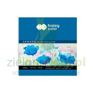 Blok papier akwarelowy Happy Color 15x15 250g /10k 