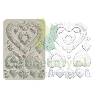 Forma foremka silikonowa Stamperia A5 Hearts serca