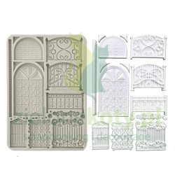 Forma foremka silikonowa Stamperia A5 Fence And Door płot, drzwi