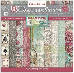 Zestaw papierów 30x30 Stamperia Master Of Magic Maxi Background Selection