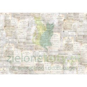 Papier bibuła Tissue Ciao Bella 69x49cm Vintage Music Sheet nuty