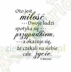 Stempel Agateria "Oto jest miłość"