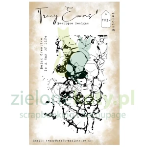 Stempel Tracy Evans Bubbles bąble tło mixed media