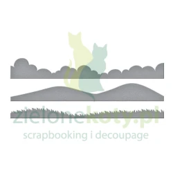 Wykrojnik Spellbinders Landscape Edges trawa, chmury
