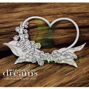 Wycinanka SnipArt Meadow Dreams Serce z konwaliami warstwowe