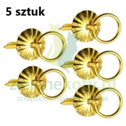 Metalowy uchwyt 2cm / 5szt złoty