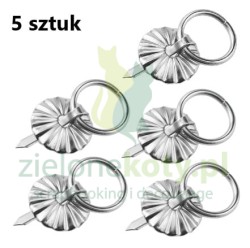 Metalowy uchwyt 2cm / 5szt srebrny