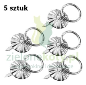 Metalowy uchwyt 2cm / 5szt srebrny