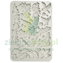 Forma foremka silikonowa Stamperia A5 House Of Roses liście, ptaki