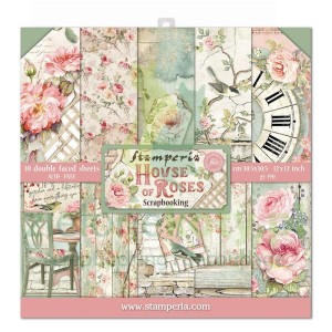 Zestaw papierów 30x30 Stamperia House Of Roses x