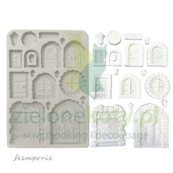 Forma foremka silikonowa Stamperia A5 Hidden Grove Door And Window okna, drzwi