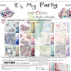 Zestaw papierów 20x20 Craft O'Clock It's My Party Mix