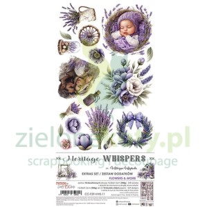 Zestaw dodatków Craft O'Clock Heritage Whispers Flowers & More