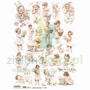 Papier ryżowy ScrapLove Baby Easter 1 dzieci wielkanocne x
