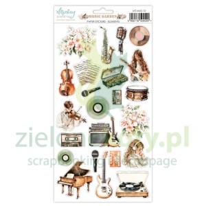 Naklejki papierowe Mintay Music Garden Elements Instrumenty