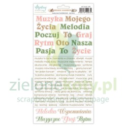 Naklejki papierowe Mintay Music Garden słowa