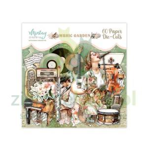 Zestaw dodatków Die Cuts Mintay Music Garden papierowe elementy 60szt 