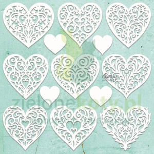 Wycinanka tekturka Mintay Chippies Hearts Filigree