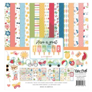 Zestaw papierów 30x30 Echo Park Have a great summer + naklejki