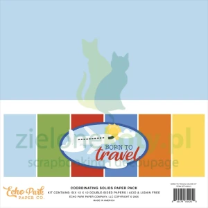 Zestaw papierów 30x30 Echo Park Born to travel bazowe 