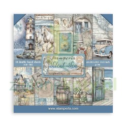 Zestaw papierów 20x20 Stamperia Silent Sea