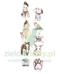 Papier Alchemy Of Art paski z elementami do wycinania In the morning / O poranku zwierzęta 2 szt. 